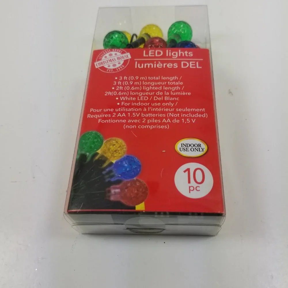 Ball Christmas Led string of lights need AA Batteries